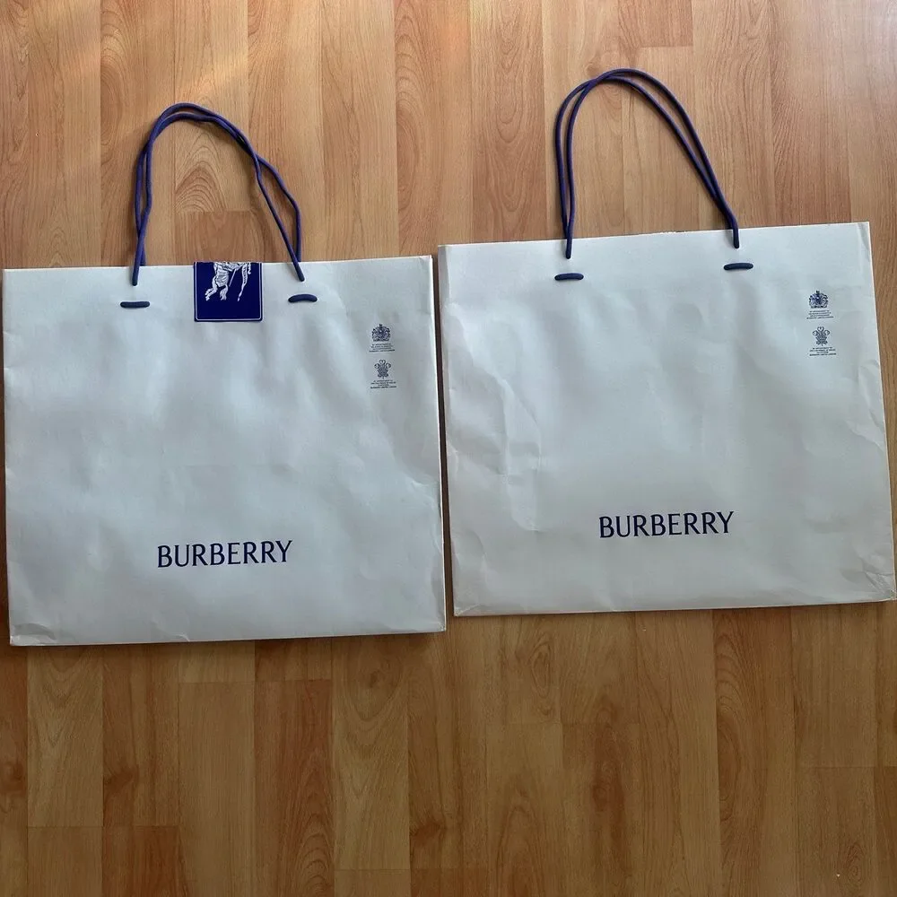 Burberry Paper Shopping Gift Bag Bundle - x2 X large 21.25